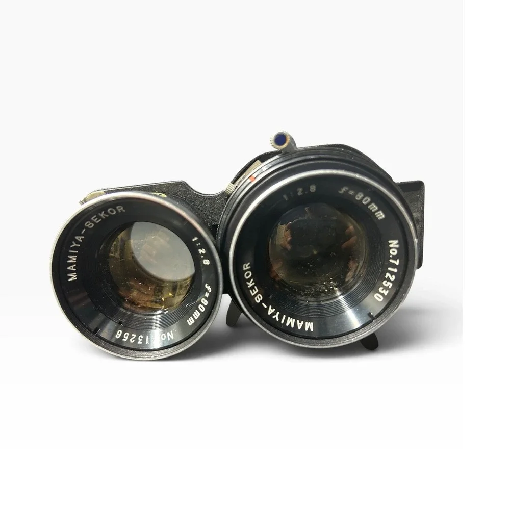 Mamiya Sekor 80mm f2.8 Twin Lens for C330 C220 TLR Format Seiko Shutter Blue Dot